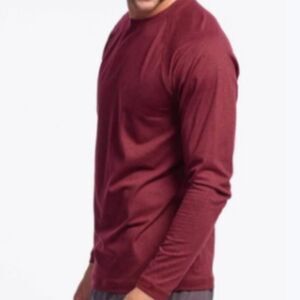 EUC RHONE Reign Long Sleeve Performance Shirt rum raisin Sz Med